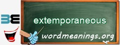 WordMeaning blackboard for extemporaneous